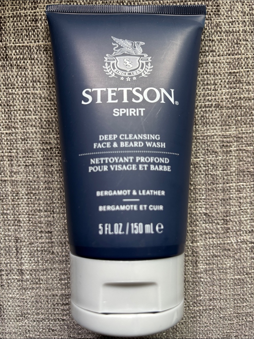 Stetson Spirit Face & Beard Wash - Navy Blue and White. Obviously New.